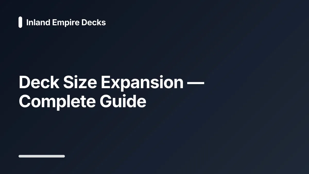 deck size expansion