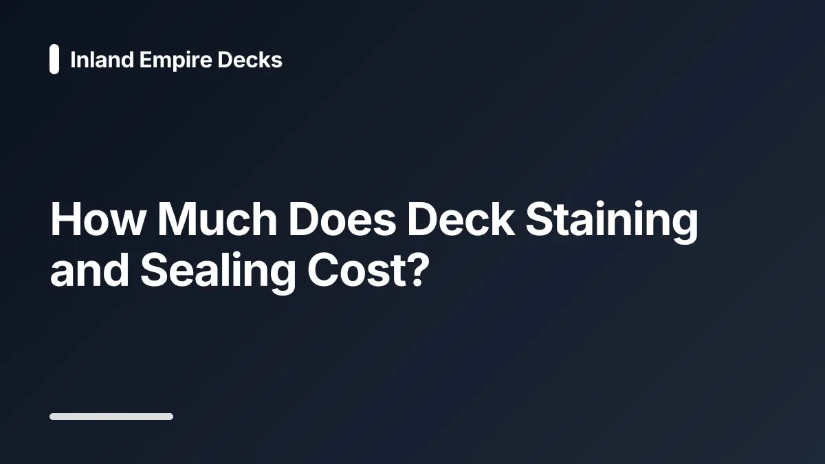 deck staining cost calculator