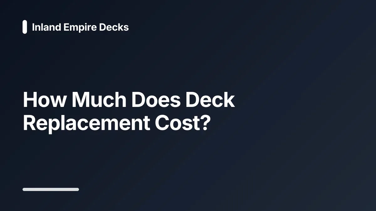 deck replacement cost